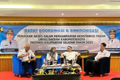 Rakor Pertanahan 2025, Pemprov Kalsel Dorong Pemanfaatan Redistribusi Tanah Lebih Produktif