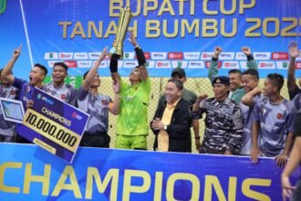 Bupati Tanah Bumbu Cup 2025 Ditutup Penuh Kebanggaan: Yonif 828 TP/BWM Unggul Perkasa