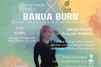 Kebun Raya Banua Gelar “Banua Burn”, Senam Aerobik Outdoor Bersama Jejak Daun