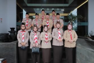 Ketua Kwarda Pramuka Kalsel Hj. Fathul Jannah Muhidi Lantik Mabida, Kwarcab dan LPK Gerakan Pramuka Tabalong Periode 2025-2030