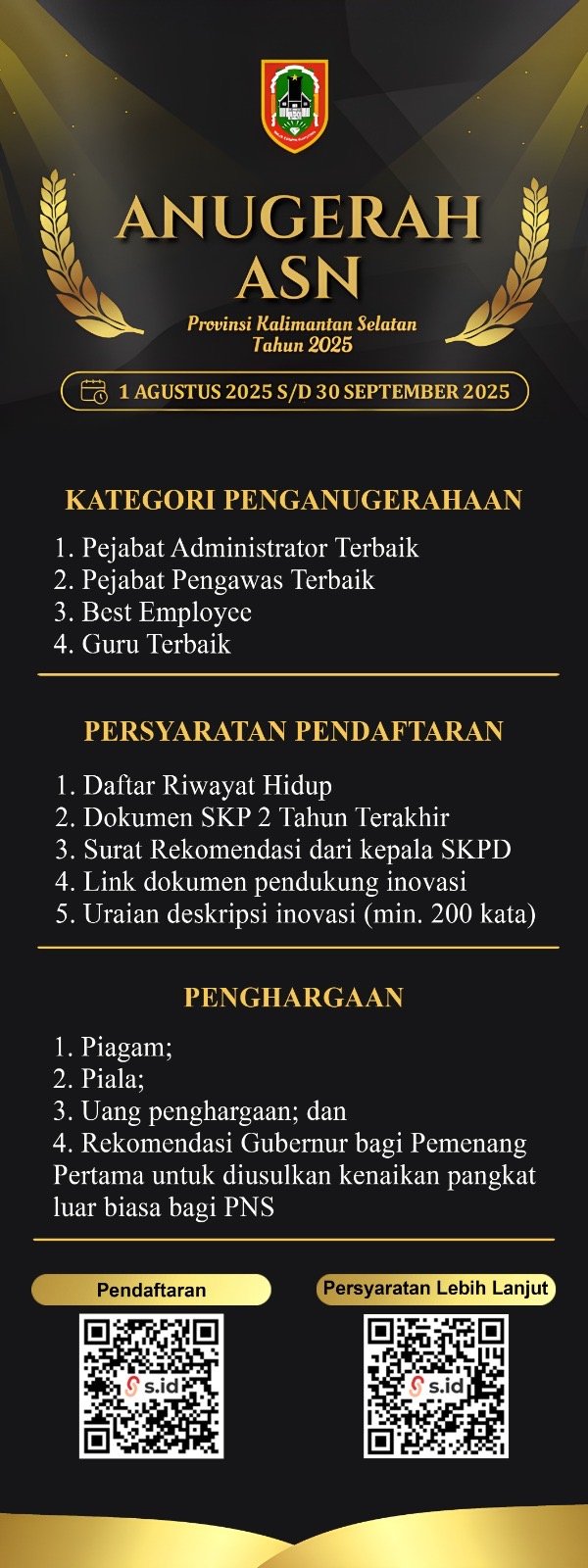 Gubernur Muhidin Ajak ASN Kalsel Ikuti Anugerah ASN 2025