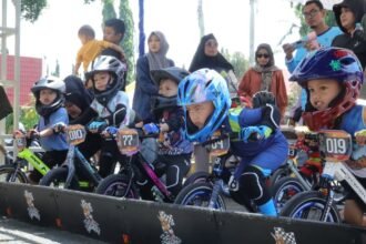 Roda Warisan Budaya: Atlet Cilik Tampil di Pushbike Race Gebyar Museum Lambung Mangkurat