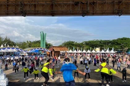Senam Pagi Awali Aksi Sinergitas Merah Putih di Kusan Hilir