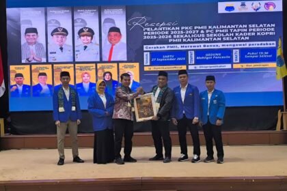 Pelantikan Pengurus Koordinator Cabang PMII Kalsel, Miftahul Chair Tegaskan Pentingnya Regenerasi dan Peran Perempuan dalam Pembangunan