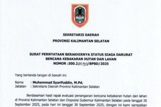 Pemprov Kalsel Nyatakan Status Siaga Darurat Karhutla Resmi Berakhir