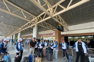 Puluhan Kontingen PORNAS KORPRI Kalsel Tiba Di Palembang, Targetkan Prestasi Gemilang