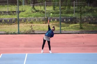 Regu Tenis Putri Kalsel Tembus Perempat Final PORNAS XVII KORPRI Usai Bungkam Papua Barat