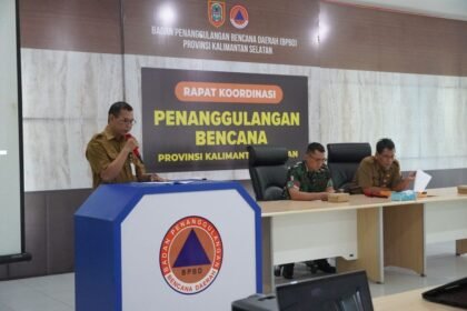 BPBD Kalsel Gelar Rapat Penyusunan Rencana Kontinjensi Bencana Rob Tahun 2025