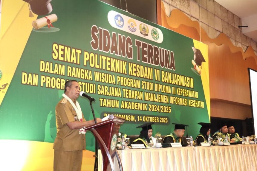 Gubernur Kalsel Ajak Wisudawan Politeknik Kesdam VI/Banjarmasin Jadi Garda Terdepan Pelayanan Kesehatan