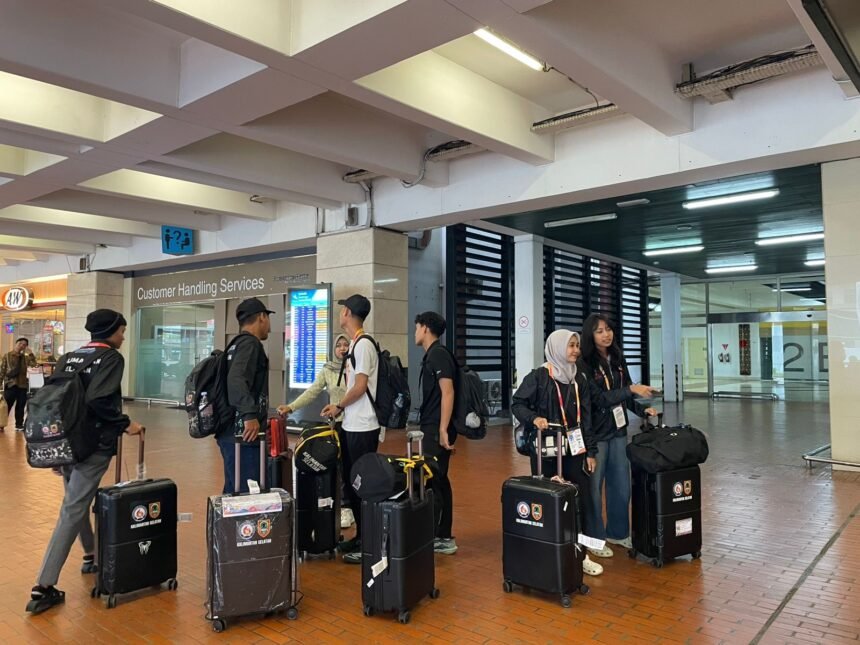 Kontingen POPNAS XVII Kalsel Tiba di Jakarta, Bawa Misi Ukir Prestasi dan Harumkan Banua