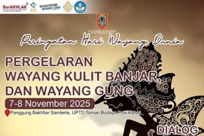 Pergelaran Wayang Kulit Banjar dan Wayang Gong, UPTD Taman Budaya Disdikbud Kalsel Peringati Hari Wayang Sedunia