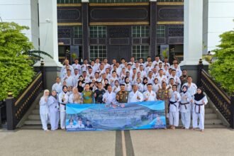 Pelatihan Bela Diri Karate dan Ujian Kenaikan Pangkat, Satpol PP dan Damkar Kalsel Tingkatkan Kapasitas SDM