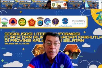 BMKG Prediksi Sebagian Besar Wilayah Kalsel Berpotensi Diguyur Hujan 200–400 mm pada Desember 2025