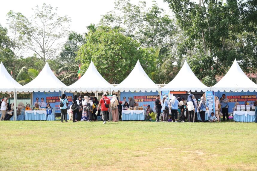 Layanan Publik Terpadu dan UMKM Meriahkan Aksi Sinergitas Merah Putih di Kuranji Tanah Bumbu