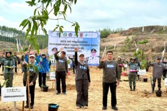 Kick Off Program REDD+, Dishut Kalsel Tanami Lahan Tidur di Cempaka