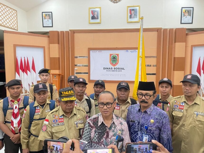 Pemprov Kalsel Kirimkan 9 Tagana dan Satgas Pramuka Peduli yang Terbaik ke Sumatera Barat