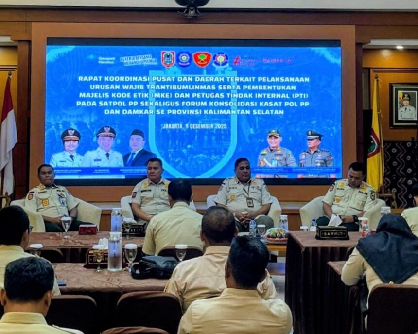 Satpol PP dan Damkar Kalsel Laksanakan Urusan Wajib Trantibumlinmas