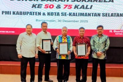 Gubernur Kalsel Apresiasi Relawan Donor Darah Sukarela, 455 Pendonor Terima Penghargaan