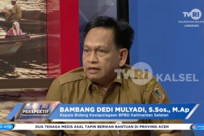 BPBD Kalsel Paparkan Dampak Banjir dan Upaya Penanggulangan pada Program “Perspektif” TVRI