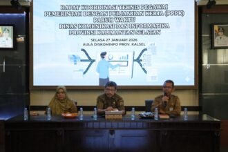 Rakor Teknis Diskominfo Kalsel Bahas Evaluasi dan Skema PPPK Paruh Waktu