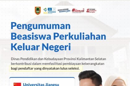 Realisasi Janji Gubernur Kalsel, Disdikbud Kalsel Fasilitasi Beasiswa Perkuliahan Luar Negeri