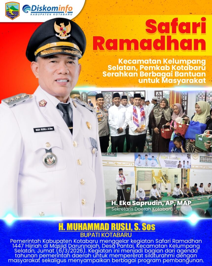 Safari Ramadhan 1447 H di Kelumpang Selatan, Pemkab Kotabaru Serahkan Berbagai Bantuan untuk Masyarakat
