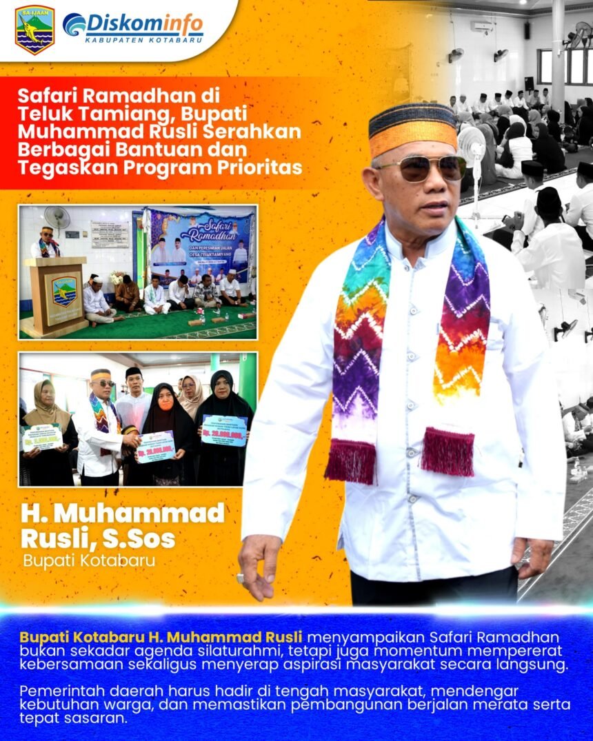 Safari Ramadhan di Teluk Tamiang, Bupati Muhammad Rusli Serahkan Berbagai Bantuan dan Tegaskan Program Prioritas