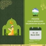 BMKG Rilis Prospek Cuaca Mingguan Kalsel, Warga Diminta Waspada Hujan dan Potensi Bencana