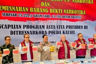 Polda Kalsel Musnahkan 75,2 Kg Sabu dan Ribuan Ekstasi, Kapolda: Selamatkan Ratusan Ribu Jiwa
