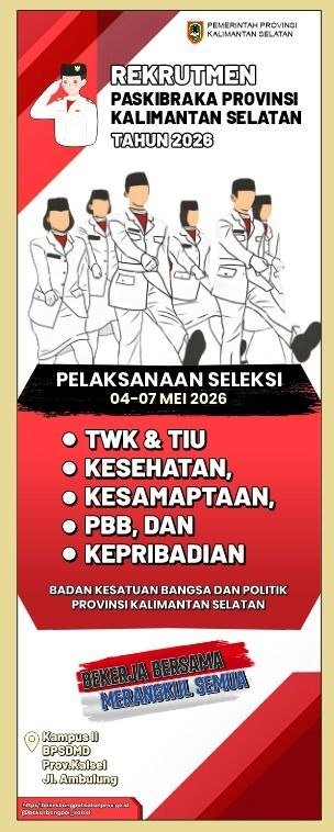 Seleksi Paskibraka Kalsel 2026 Diikuti 90 Peserta, Bakesbangpol Tekankan Proses Transparan dan Berjenjang
