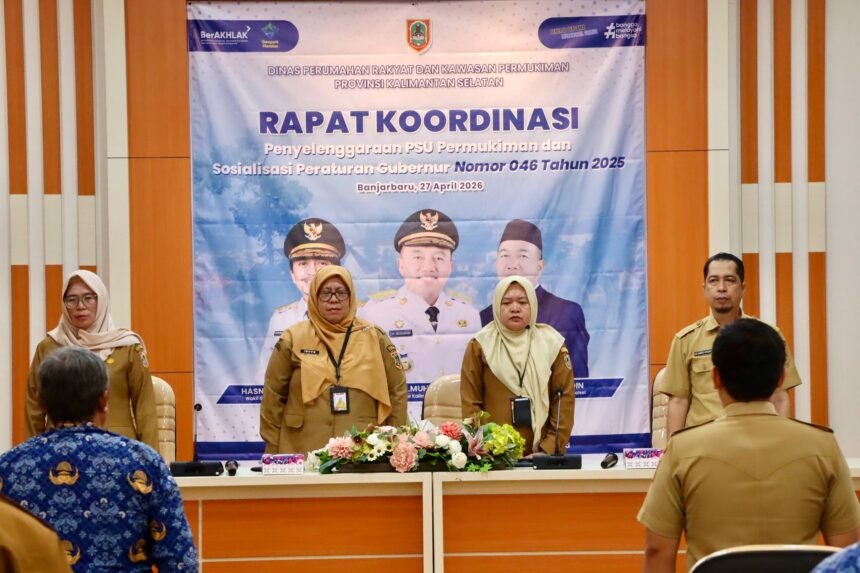 Sinergi Lintas Daerah Diperkuat, PSU Permukiman Kalsel Ditarget Capai 38,30 Persen