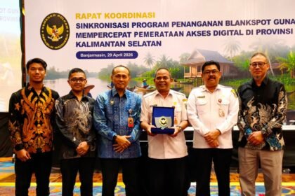 Rakor Sinkronisasi Program Blankspot, Kalsel Dorong Akses Digital Merata