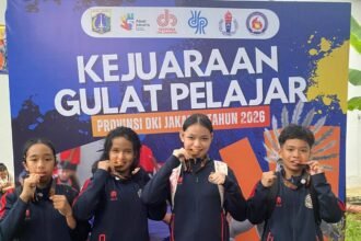 Gulat Junior Kalsel Sabet 4 Medali pada Kejuaraan Pelajar DKI Jakarta 