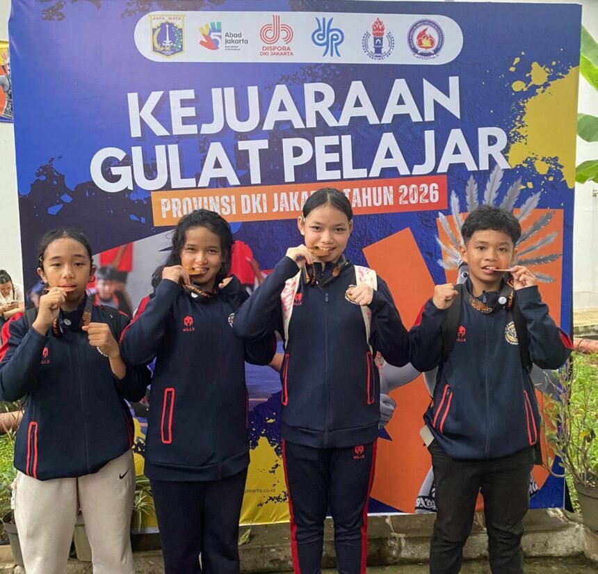 Gulat Junior Kalsel Sabet 4 Medali pada Kejuaraan Pelajar DKI Jakarta 