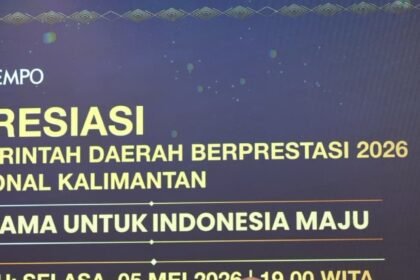Kalsel Terbaik di Regional Kalimantan, Gubernur H. Muhidin Terima Penghargaan Kemendagri 2026
