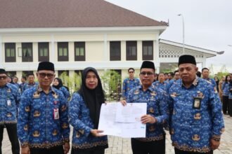Tujuh Pejabat Dinsos Kalsel Laksanakan Sertijab Pasca Dilantik Gubernur Muhidin