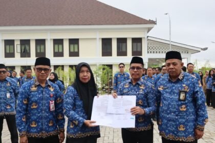 Tujuh Pejabat Dinsos Kalsel Laksanakan Sertijab Pasca Dilantik Gubernur Muhidin