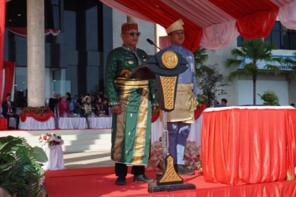 Bupati Kotabaru Pimpin Upacara Hari Lahir Pancasila dan Harjad Kotabaru 2026