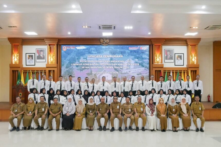 BPSDMD Kalsel Buka Latsar CPNS Angkatan I-VII Tahun 2026, Cetak ASN Profesional dan Adaptif di Era Digital