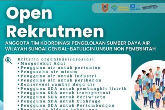 PUPR Kalsel Buka Rekrutmen Anggota TKPSDA WS Cengal–Batulicin Unsur Non Pemerintah