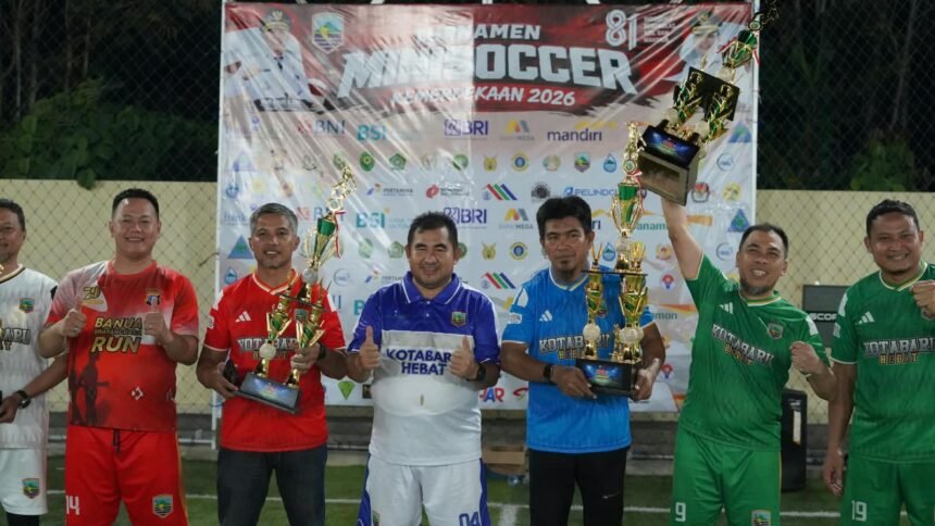 Turnamen Minisoccer HUT RI Ke-81 Antar Instansi di Kotabaru Pererat Kebersamaan