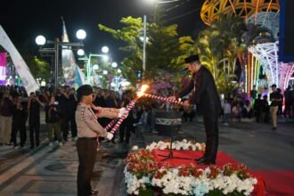 TAPTU dan Pawai Obor Meriahkan Peringatan HUT ke-81 Kemerdekaan RI di Kotabaru