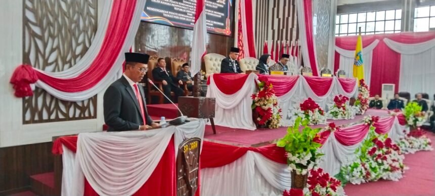 PEMKAB KOTABARU IKUTI PIDATO KENEGARAAN PRESIDEN DALAM RANGKA HUT KE-81 RI
