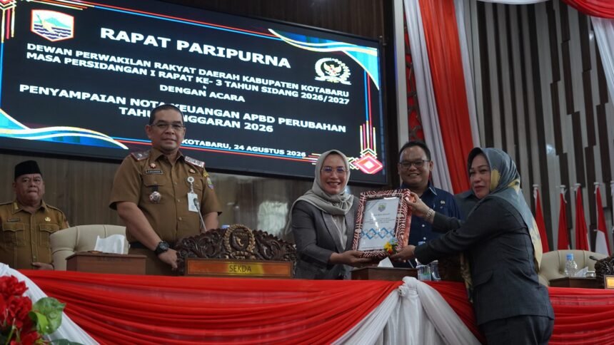 DPRD Kotabaru Gelar Rapat Paripurna, Pemkab Kotabaru Sampaikan Rancangan Perubahan APBD 2026