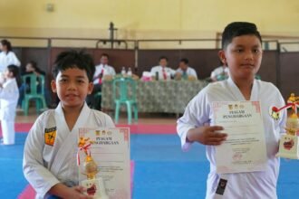 Puluhan Atlet Uji Kemampuan dan Mental Di Ajang Festival Karate INKAI Kotabaru