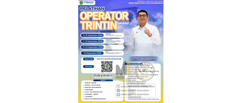 Bupati Andi Rudi Latif Buka Pelatihan Operator Trintin 2026, Gratis!