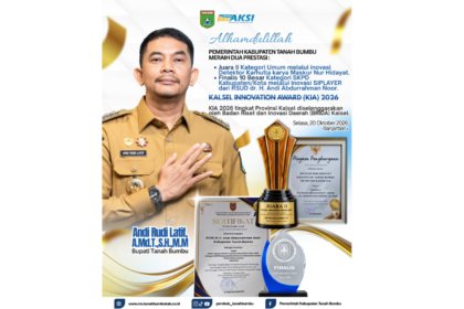 Detektor Karhutla Tanah Bumbu Raih Juara II Kalsel Innovation Award 2026, SIPLAYER Masuk 10 Besar